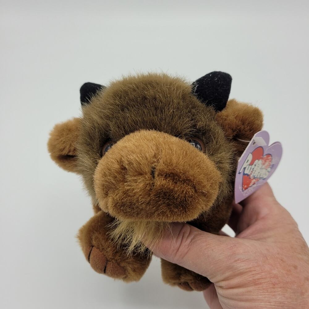 Vintage Puffkins Biff the Buffalo Birthday 7-1-97 Small Plush Stuffed Animal